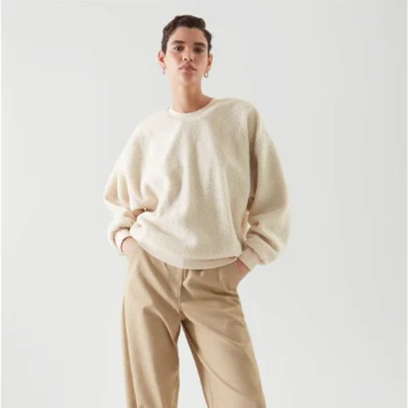 COS Sweaters - COS Oversized Teddy-Knit Sweater - Size Small